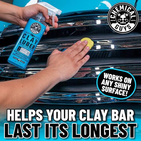 Chemical Guys Luber Synthetic Lubricant and Detailer 2 Pack (2 x 16 Fl. Oz.) - Clay Bar Lubricant and Quick Detailer for Smooth, Glossy Finish (WAC_Cly_100_1602) in Kuwait
