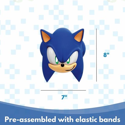 Unique Sonic Party Masks | 24 Count | Fun Birthday Party Favors and Decorations | Officially Licensed | includes Checklist in Saudi Arabia
