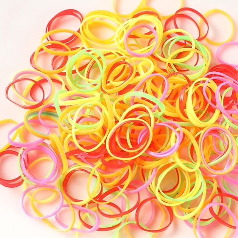 1000 Mini Rubber Bands Soft Elastic Bands for Hair Braids(1.5 cm,Black) in Saudi Arabia