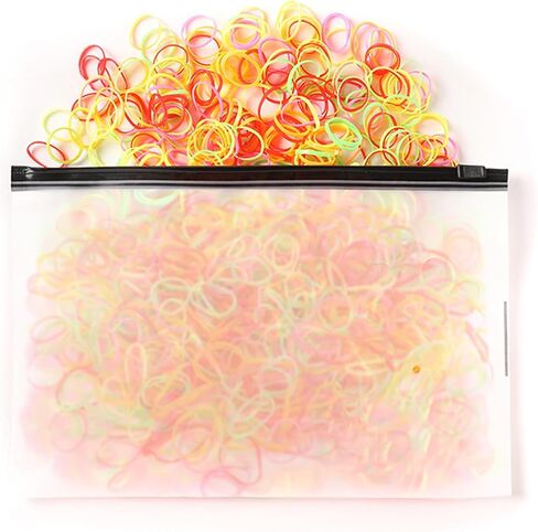 1000 Mini Rubber Bands Soft Elastic Bands for Hair Braids(1.5 cm,Black) in Saudi Arabia