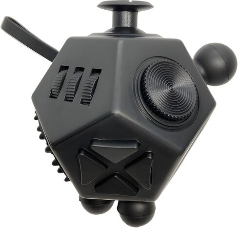 Fidget Toy Cube 4 Pcs Set Creative Rotating Cube and 12 Sided Cube Anxiety Relief Toys for Adults and Kids, Hand-Held for Adults, Audible/Silent Fidget Cube Toys for ADD/ADHD/OCD in Saudi Arabia