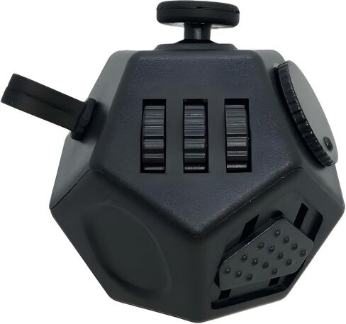 Fidget Toy Cube 4 Pcs Set Creative Rotating Cube and 12 Sided Cube Anxiety Relief Toys for Adults and Kids, Hand-Held for Adults, Audible/Silent Fidget Cube Toys for ADD/ADHD/OCD in Saudi Arabia