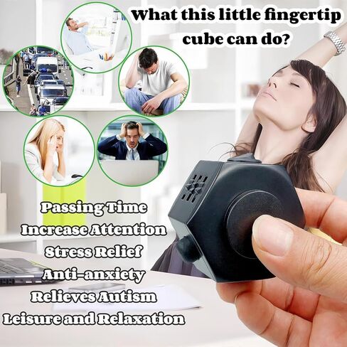 Fidget Toy Cube 4 Pcs Set Creative Rotating Cube and 12 Sided Cube Anxiety Relief Toys for Adults and Kids, Hand-Held for Adults, Audible/Silent Fidget Cube Toys for ADD/ADHD/OCD in Saudi Arabia
