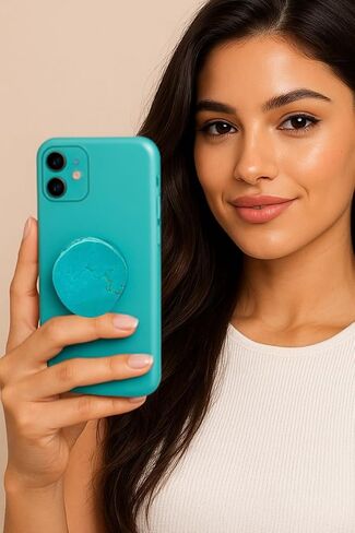 مقابض من CRYSTALFY Crystal مقبض وحامل للهاتف من العلامة التجارية CRYSTALFY قاعدة بديلة بيضاء ومجموعة لاصقة لاصقة مكونة من قطعتين | حامل وقبضة هاتف جديد قابل للطي | عبوتان من وسادات الملصقات لظهر مقبض الهاتف in Saudi Arabia