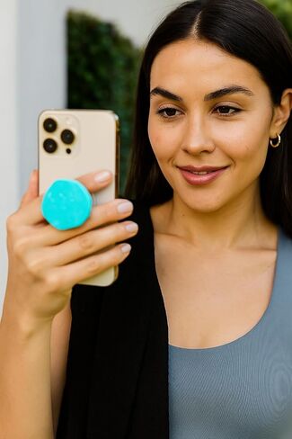مقابض من CRYSTALFY Crystal مقبض وحامل للهاتف من العلامة التجارية CRYSTALFY قاعدة بديلة بيضاء ومجموعة لاصقة لاصقة مكونة من قطعتين | حامل وقبضة هاتف جديد قابل للطي | عبوتان من وسادات الملصقات لظهر مقبض الهاتف in Saudi Arabia