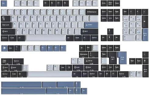 Retro 9009 Keycaps 192 Keys Doubleshot Cherry Profile Keycap Set Fit for 60% 65% 75% 95% Cherry Mx Switches ISO ANSI Layout Mechanical Keyboard in Kuwait