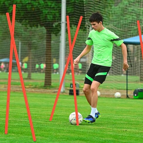 4 قطع من أعلام زوايا كرة القدم من TOBWOLF، أعلام زاوية بديلة حمراء محمولة لكرة القدم، معدات تدريب كرة القدم من البوليستر لتدريب اللياقة البدنية والممارسة in Kuwait