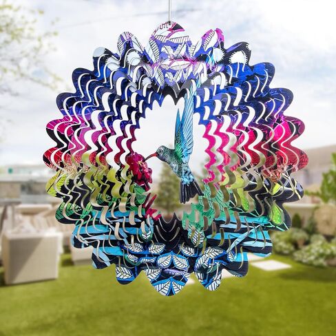 Owl 3D Hanging Wind Spinners for Yard Garden Decorations Outdoors & Indoor, Owl Ornament Christmas Decor Gifts for Women Mom Men Dad Grandpa Husband in Kuwait