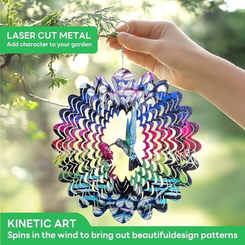 Owl 3D Hanging Wind Spinners for Yard Garden Decorations Outdoors & Indoor, Owl Ornament Christmas Decor Gifts for Women Mom Men Dad Grandpa Husband in Kuwait