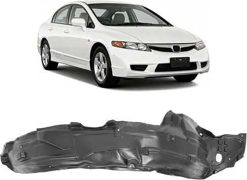 الجبهة اليمنى الحاجز بطانة الجانب الركاب متوافق مع 2006-2011 هوندا سيفيك استبدال لHO1249134 74101SNAA00 عجلة بطانة سبلاش الحرس اللوحة الداخلية دون رغوة in Kuwait