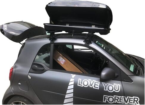 2 Pcs Compatible for Mercedes-Benz Smart Two 2-Door 2009-2020 451 453 Roof Bar Car Special Aluminum Alloy Belt Lock Shooting Corss Rack(Silver) in Kuwait