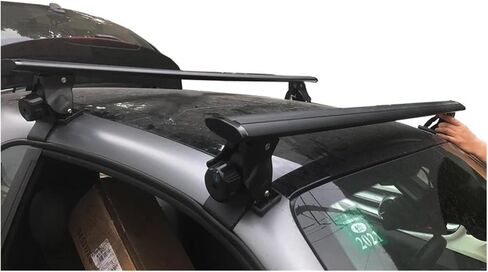 2 Pcs Compatible for Mercedes-Benz Smart Two 2-Door 2009-2020 451 453 Roof Bar Car Special Aluminum Alloy Belt Lock Shooting Corss Rack(Silver) in Kuwait