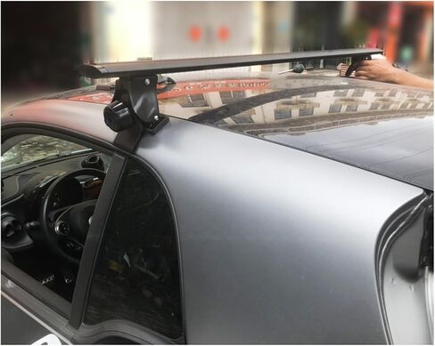 2 Pcs Compatible for Mercedes-Benz Smart Two 2-Door 2009-2020 451 453 Roof Bar Car Special Aluminum Alloy Belt Lock Shooting Corss Rack(Silver) in Kuwait