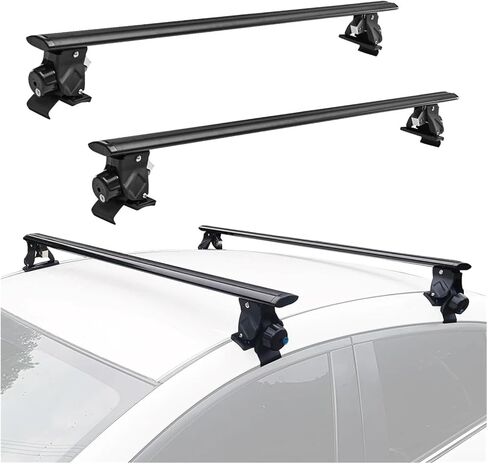 2 Pcs Compatible for Mercedes-Benz Smart Two 2-Door 2009-2020 451 453 Roof Bar Car Special Aluminum Alloy Belt Lock Shooting Corss Rack(Silver) in Kuwait