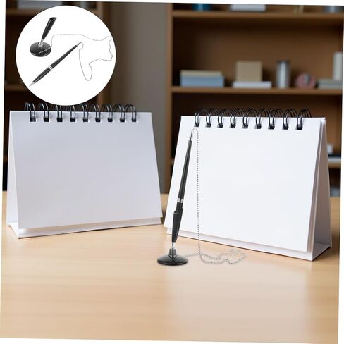 NUOBESTY 6pcs Secure Ballpoint Pens with Adhesive Chain and Rotating Holder for Office Reception Desk Bank Hospital Desktop Ink Pens for Women Professional Signature Writing Supplies in Saudi Arabia