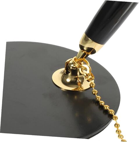 2 Sets Guest Book Pens with Stand and Chain Black and Metallic Pen Holder for Office Reception Desk Ergonomic and Portable Writing Instruments for Smooth Comfortable Use in Saudi Arabia