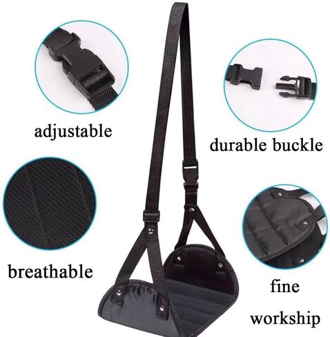 2 حزمة أرجوحة قدم للسفر الجوي، أرجوحة مسند للقدمين مع إسفنجة ناعمة، ضروريات السفر الجوي المحمولة، مسند للقدمين للسفر والتخييم والمشي لمسافات طويلة in Kuwait