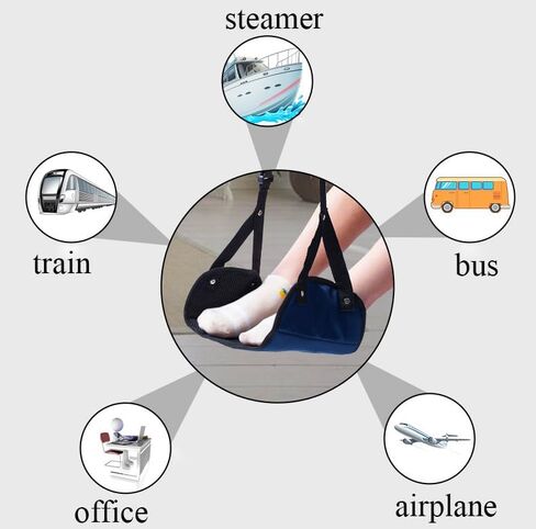 2 حزمة أرجوحة قدم للسفر الجوي، أرجوحة مسند للقدمين مع إسفنجة ناعمة، ضروريات السفر الجوي المحمولة، مسند للقدمين للسفر والتخييم والمشي لمسافات طويلة in Kuwait