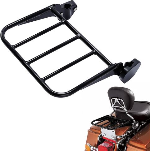 Green-L Chrome Luggage Rack Fit for Harley Touring Road Street Electra Glide FLHX 1997-2008 in Saudi Arabia