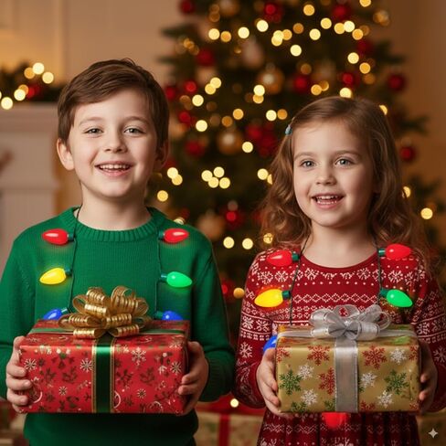 POPLAY 2PCS عيد الميلاد القلائد LED، تضيء قلادة قصب الحلوى ضوء عيد الميلاد تضيء قلادة للأطفال البالغين عيد الميلاد حزب تفضل زينة عيد الميلاد in Saudi Arabia