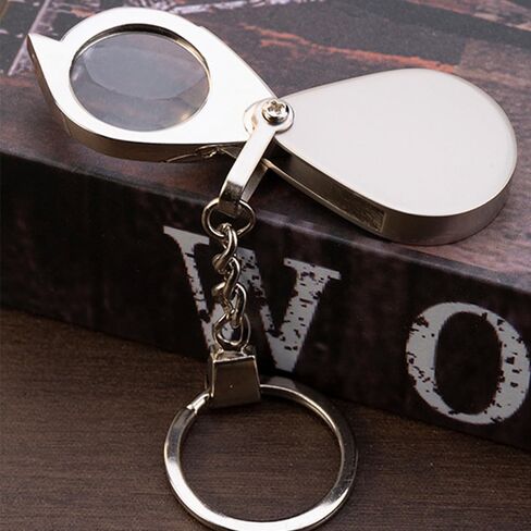8X and 10X Dual Magnifier Set, 2-Pack Keychain Magnifying Glass with PU Case for Various Magnification Needs in Saudi Arabia