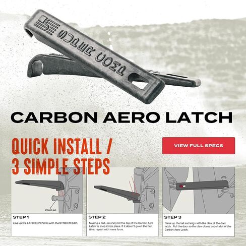 Carbon Fiber UTV Aero Door Latches compatible with Polaris Pro XP, Pro R, Turbo R, XP 1000, Turbo S & Can-Am X3 (2022–2024) | Fusion Fiber Spacers Improve Airflow, Comfort & Dust Control in Saudi Arabia