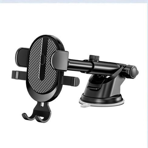 Heavy-Duty Suction Cup Car Phone Holder-360°Adjustable Dashboard & Windshield Mount with Extendable Arm for All Smartphones 4-8",Black. in Saudi Arabia