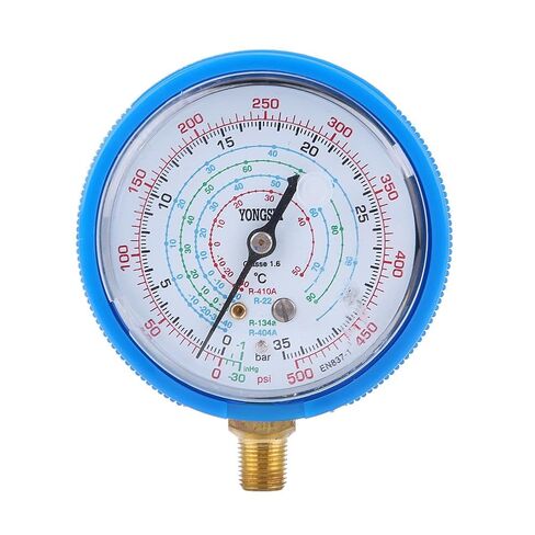 طقم مبرد R410A R134A R22، مجموعة ضغط مكيف الهواء، ضغط منخفض مع موصلات نحاسية لمكيف السيارة، مؤشر زنبركي لغاز التبريد in Saudi Arabia