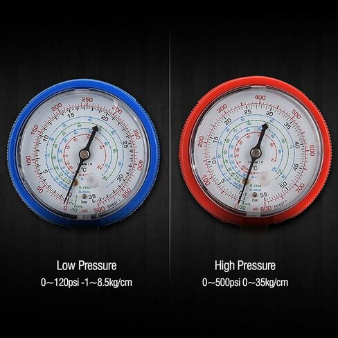 0~500Psi Air Conditioning Refrigerant Diagnostic Fluorine Manifold Table Gauge Set in Saudi Arabia