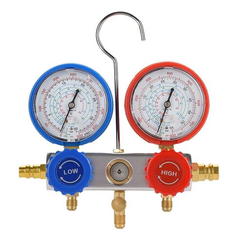 0~500Psi Air Conditioning Refrigerant Diagnostic Fluorine Manifold Table Gauge Set in Saudi Arabia