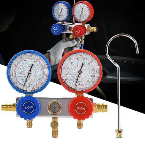 0~500Psi Air Conditioning Refrigerant Diagnostic Fluorine Manifold Table Gauge Set in Saudi Arabia