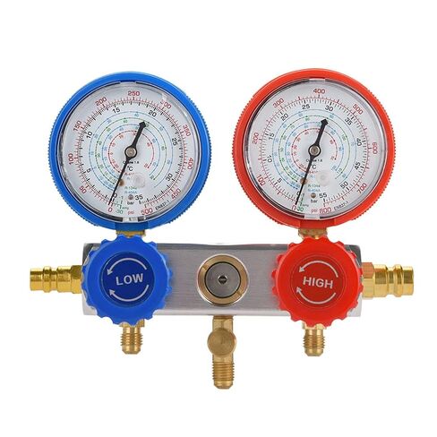 0~500Psi Air Conditioning Refrigerant Diagnostic Fluorine Manifold Table Gauge Set in Saudi Arabia