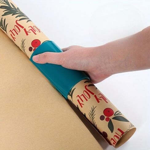 Heavy-Duty Circle Cutter for Gift Wrap & Plastic Wrap - Manual Tool with Turquoise Slot for Holiday Packaging, Crafts, Home & Commercial Use (Blue) in Saudi Arabia