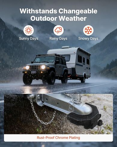 VEVOR Trailer Hitch Lock Kit, Compatible with 2-5/16 in Couplers, Heavy-Duty Anti-Theft Trailer Ball Lock with 3 Keys & Padlock, Prying-Resistant & Impact-Resistant, Fits for RVs, Boats, Trailers in Saudi Arabia