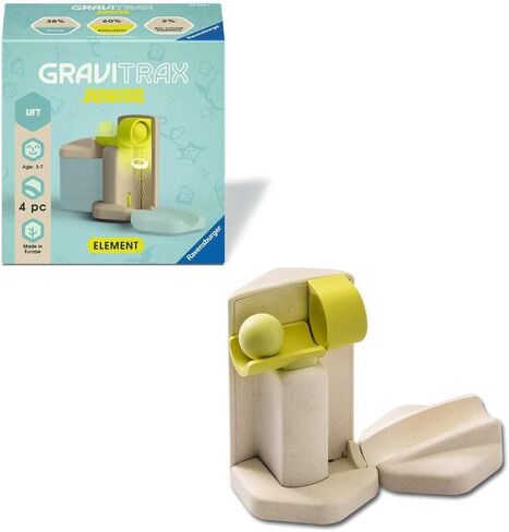 رافعة Ravensburger GraviTrax Junior Element Lift - مسار رخامي قابل للتوسيع للأطفال، تشغيل رخامي مصنوع من مواد متجددة مع عوالم ذات طابع خاص، لعبة بناء للأعمار من 3 سنوات فما فوق in Saudi Arabia