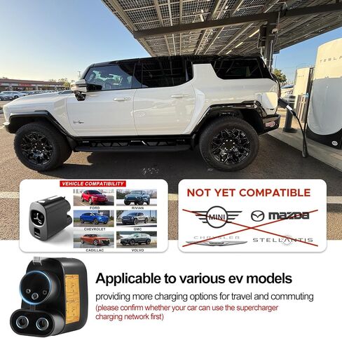 محول NACS إلى CCS 500A 1000V مناسب لمحول شاحن Supercharger إلى CCS1 متوافق مع Ford EVs، R1T/R1S، GM، Kia، يدعم ملحقات الشاحن السريع V3/V4 DC in Saudi Arabia