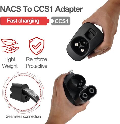محول NACS إلى CCS 500A 1000V مناسب لمحول شاحن Supercharger إلى CCS1 متوافق مع Ford EVs، R1T/R1S، GM، Kia، يدعم ملحقات الشاحن السريع V3/V4 DC in Saudi Arabia