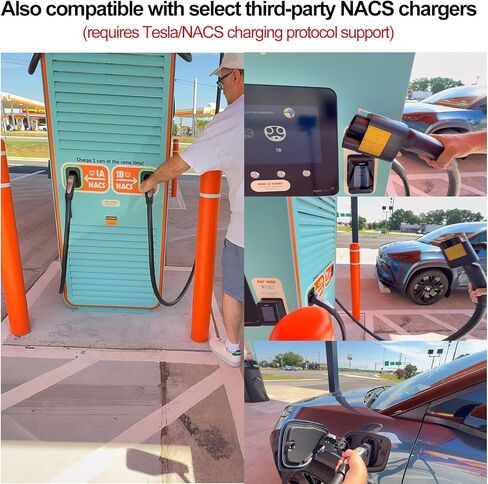 محول NACS إلى CCS 500A 1000V مناسب لمحول شاحن Supercharger إلى CCS1 متوافق مع Ford EVs، R1T/R1S، GM، Kia، يدعم ملحقات الشاحن السريع V3/V4 DC in Saudi Arabia