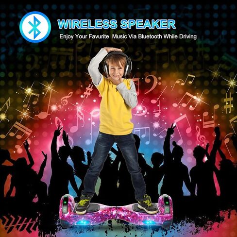 UNI-SUN Self Balancing Scooter for Kids, 6.5" Two Wheels Scooter with Bluetooth and Lights for Girls Boys Kids Adults in Saudi Arabia