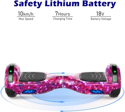 UNI-SUN Self Balancing Scooter for Kids, 6.5" Two Wheels Scooter with Bluetooth and Lights for Girls Boys Kids Adults in Saudi Arabia