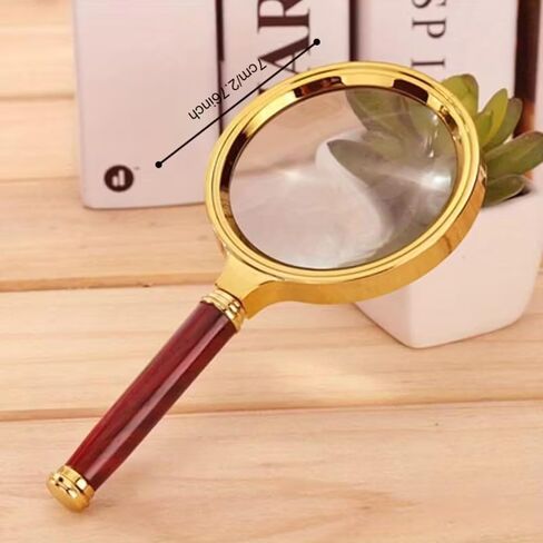 1pc Metal Magnifying Glass, 10x High Definition Handheld Loupe for Reading, Science Experiments, Jewelry/Insects/Plant Observation in Saudi Arabia