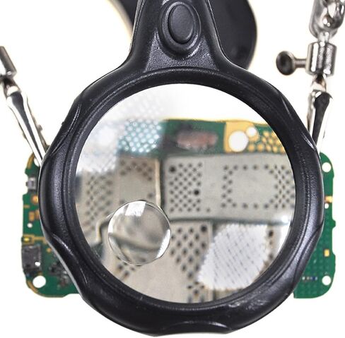 Magnifying Glass Soldering Station LED Lamp Magnifier with Auxiliary Clips for Hardware Repair in Saudi Arabia