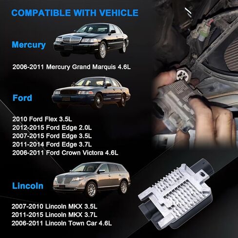 940002904 وحدة التحكم في مروحة تبريد المحرك المتوافقة مع Ford 2010 Flex | 2007-2015 إيدج | 2006-2011 كراون فيكتوريا لنكولن 2007-2015 MKX | 2006-2011 تاون كار وميركوري جراند ماركيز in Kuwait