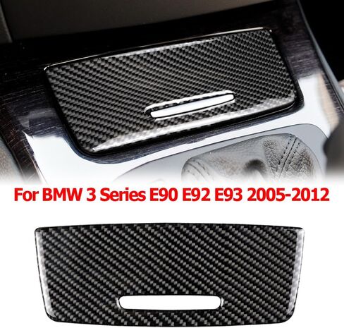 for BMW Series 2005-12 Carbon Fiber Auto Storage Box Panel Trim Cover Decoration Stickers Interior Car Accessories in Saudi Arabia