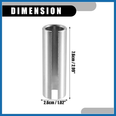 1 Set 3/4" to 1" Universal Crank Shaft Sleeve Adapter - Car Gas Engine Pulley Crank Shaft Sleeve Adapter with Step Key - Metal Silver Tone Item Replacement in Saudi Arabia