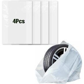 4-Pack tire Storage Bags, Waterproof Tire Covers for Storage & Transport, Tear-Resistant Dustproof Disposable Wheel Bags, Fits 13-20 Inch Spare Tires for Most Cars and Vehicles in Kuwait