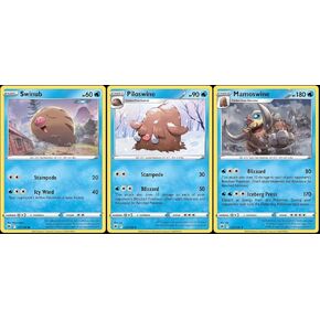 Mamoswine 033/189 - Astral Radiance - Rare Pokemon Evolution Card Lot - Piloswine Swinub in Kuwait