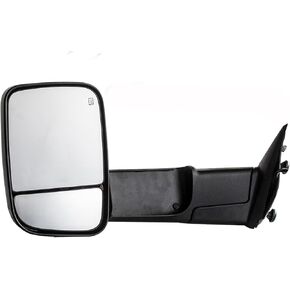 JZSUPER مرايا السحب للسائق على الجانب الأيسر مناسبة لـ 2010-2018 Ram 1500 2500 3500، 2009 2010 Dodge Ram 1500 مع مصباح بركة طاقة ساخن، أضواء إشارة الانعطاف، مستشعر درجة الحرارة، شاحنة بيك اب قابلة للطي in Kuwait