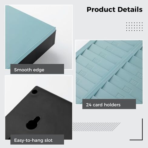 Hanging Time Card Rack - 24 Pocket Slots for Attendance, Employee Time Slot Holder in Saudi Arabia