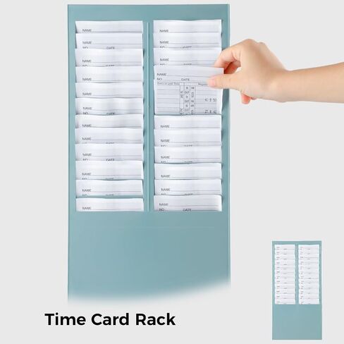 Hanging Time Card Rack - 24 Pocket Slots for Attendance, Employee Time Slot Holder in Saudi Arabia
